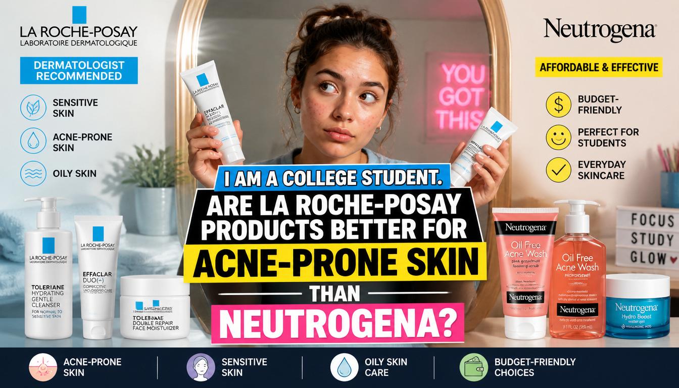 i am a college student. are la roche-posay products better for acne-prone skin than neutrogena?