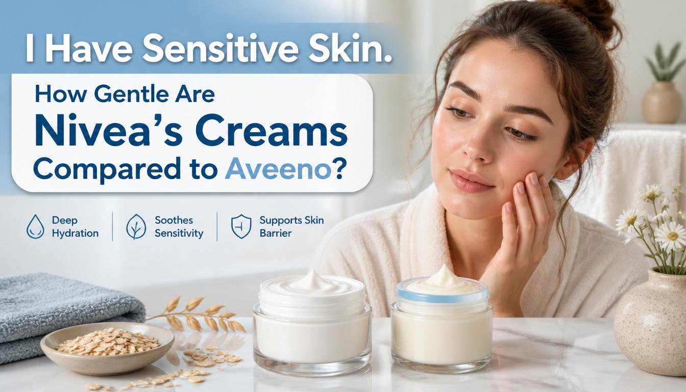 i have sensitive skin. how gentle are nivea’s creams compared to aveeno?
