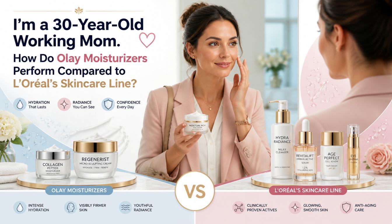 i’m a 30-year-old working mom. how do olay moisturizers perform compared to l’oréal’s skincare line?